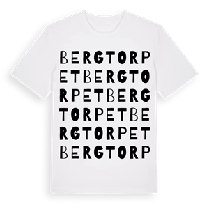Bergtorpet ordlek t-shirt – ekologisk bomull t-shirt från Pinshirt