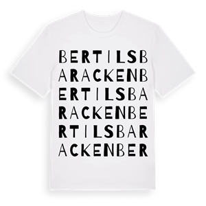 Bertilsbaracken ordlek t-shirt – ekologisk bomull t-shirt från Pinshirt