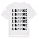 White t-shirt med Binninge ordlek t-shirt