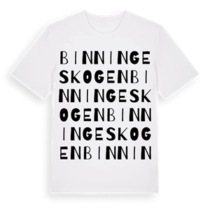 Binningeskogen ordlek t-shirt – ekologisk bomull t-shirt från Pinshirt