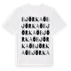 White t-shirt med Björkaö ordlek t-shirt