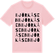 Pink Cotton t-shirt med Björkåsen ordlek t-shirt