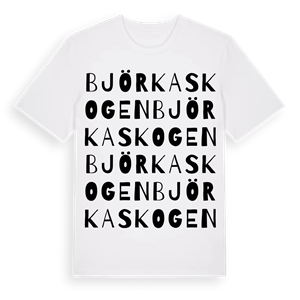 Björkaskogen ordlek t-shirt – ekologisk bomull t-shirt från Pinshirt
