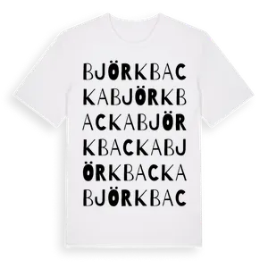 Björkbacka ordlek t-shirt – ekologisk bomull t-shirt från Pinshirt