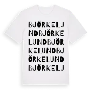 Björkelund ordlek t-shirt – ekologisk bomull t-shirt från Pinshirt