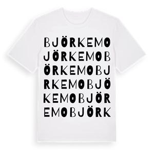 Björkemo ordlek t-shirt – ekologisk bomull t-shirt från Pinshirt