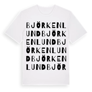 Björkenlund ordlek t-shirt – ekologisk bomull t-shirt från Pinshirt