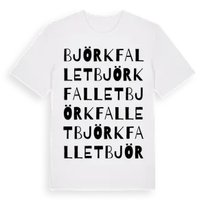 Björkfallet ordlek t-shirt – ekologisk bomull t-shirt från Pinshirt