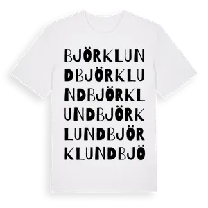 Björklund ordlek t-shirt – ekologisk bomull t-shirt från Pinshirt