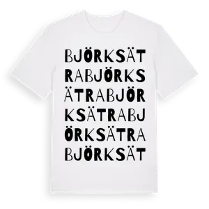 Björksätra ordlek t-shirt – ekologisk bomull t-shirt från Pinshirt