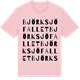 Pink Cotton t-shirt med Björksjöfallet ordlek t-shirt