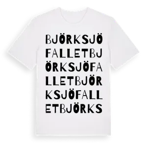 Björksjöfallet ordlek t-shirt – ekologisk bomull t-shirt från Pinshirt