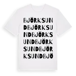 Björksund ordlek t-shirt – ekologisk bomull t-shirt från Pinshirt