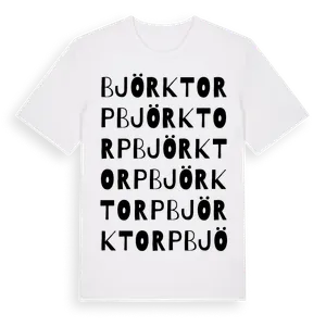 Björktorp ordlek t-shirt – ekologisk bomull t-shirt från Pinshirt