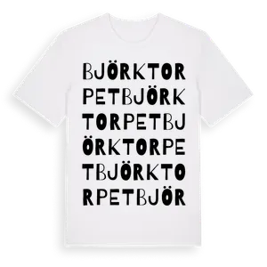 Björktorpet ordlek t-shirt – ekologisk bomull t-shirt från Pinshirt
