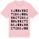 Pink Cotton t-shirt med Björkvreten ordlek t-shirt