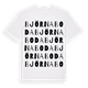 White t-shirt med Björnaboda ordlek t-shirt