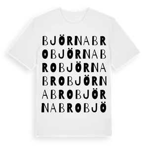 Björnabro ordlek t-shirt – ekologisk bomull t-shirt från Pinshirt