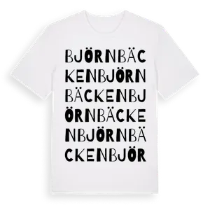 Björnbäcken ordlek t-shirt – ekologisk bomull t-shirt från Pinshirt