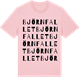 Pink Cotton t-shirt med Björnfallet ordlek t-shirt