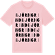Pink Cotton t-shirt med Björngrind ordlek t-shirt