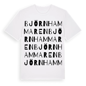 Björnhammaren ordlek t-shirt – ekologisk bomull t-shirt från Pinshirt