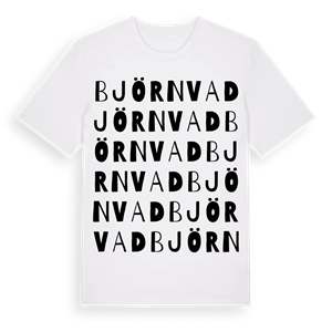 Björnvad ordlek t-shirt – ekologisk bomull t-shirt från Pinshirt