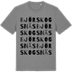 Mid Heather Gray t-shirt med Björskogsnäs ordlek t-shirt