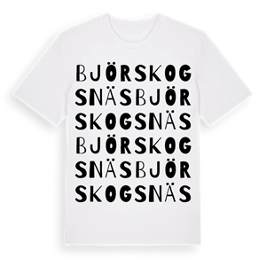 Björskogsnäs ordlek t-shirt – ekologisk bomull t-shirt från Pinshirt