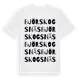 White t-shirt med Björskogsnäs ordlek t-shirt