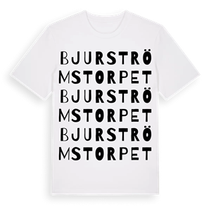 Bjurströmstorpet ordlek t-shirt – ekologisk bomull t-shirt från Pinshirt