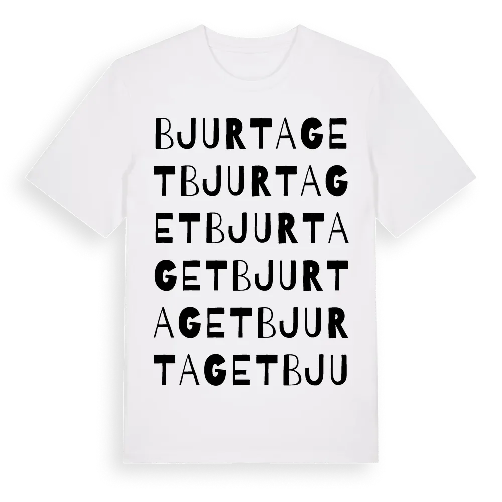 Bjurtaget ordlek t-shirt i miljö