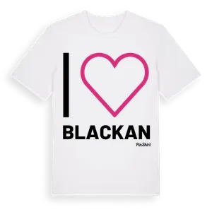 Jag älskar Blackan t-shirt stort tryck – ekologisk bomull t-shirt från Pinshirt