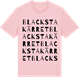Pink Cotton t-shirt med Blackstakärret ordlek t-shirt