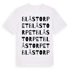 Blåstorpet ordlek t-shirt – ekologisk bomull t-shirt från Pinshirt