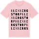 Pink Cotton t-shirt med Blexbergstorp ordlek t-shirt