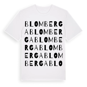 Blomberga ordlek t-shirt – ekologisk bomull t-shirt från Pinshirt