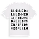 White t-shirt med Blommedal ordlek t-shirt