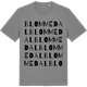 Mid Heather Gray t-shirt med Blommedal ordlek t-shirt