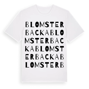 Blomsterbacka ordlek t-shirt – ekologisk bomull t-shirt från Pinshirt
