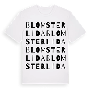 Blomsterlida ordlek t-shirt – ekologisk bomull t-shirt från Pinshirt