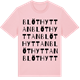 Pink Cotton t-shirt med Blöthyttan ordlek t-shirt