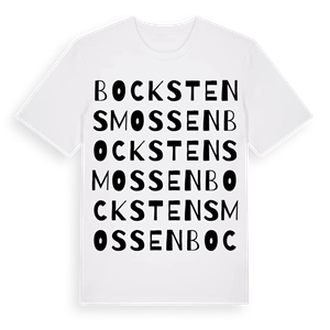 Bockstensmossen ordlek t-shirt – ekologisk bomull t-shirt från Pinshirt
