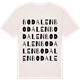Vintage White t-shirt med Bodalen ordlek t-shirt