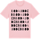 Pink Cotton t-shirt med Bodaudden ordlek t-shirt