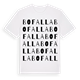 White t-shirt med Bofalla ordlek t-shirt
