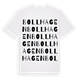 White t-shirt med Bollhagen ordlek t-shirt