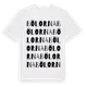 White t-shirt med Bölorna ordlek t-shirt