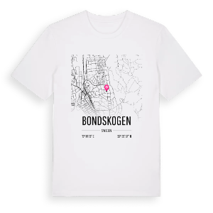 Bondskogen karta t-shirt – ekologisk bomull t-shirt från Pinshirt