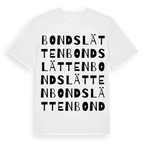 Bondslätten ordlek t-shirt – ekologisk bomull t-shirt från Pinshirt
